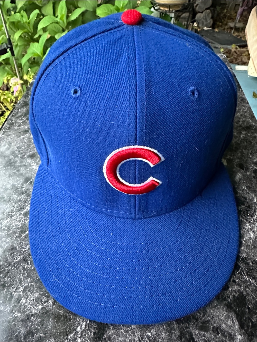 New Era Kids Blue Baseball Cap with Red 'C' Accent